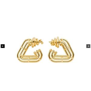 Bottega Veneta Gold Geometric Earrings